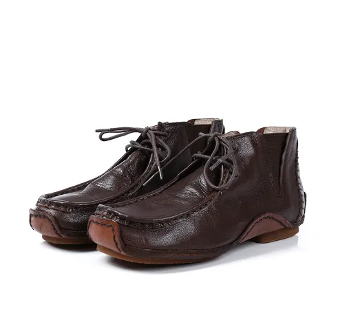 New leather soled women's shoes round toe